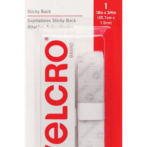 Velcro Hook & Loop Sticky Back 18in x 3/4in strips