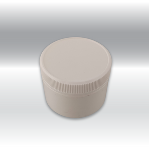 1oz White Cosmetic Jar w/ Plain Lid