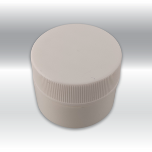 1/4oz White Cosmetic Jar w/ Plain Lid