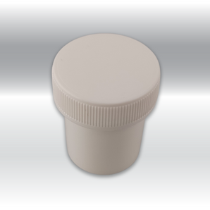 1/2oz White Cosmetic Jar w/ Plain Lid