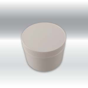 8oz White Cosmetic Jar w/ Plain Lid